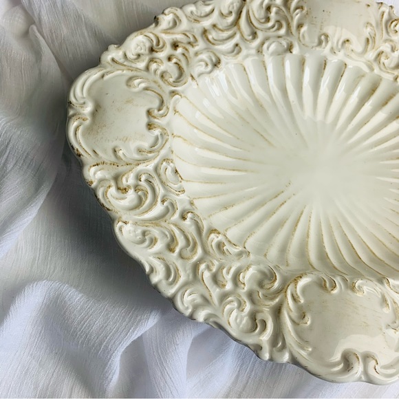 Ceramic Victorian Soup/ Salad Serving Bowl hand made in Italy - Picture 7 of 7